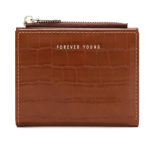 DANXIAN Geldbeutel Damen klein, Portemonnaie Damen, Geldbörse PU Leder, Geldbeutel Viele Fächer Damen Geldbörse mit Zipper Münzfach Brieftasche von DANXIAN