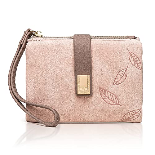 DANXIAN Geldbörse Damen klein, Portemonnaie Damen 100% Veganes Leder, Kleines Geldbeutel Damen Klein Weich Bequem Süß Portemonnaie mit Viel Kartenfächer von DANXIAN