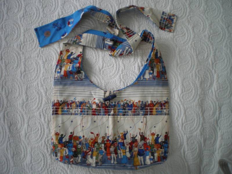 Wendetasche Aus Patchworkstoff Blau Toniert, Zum Binden Wendetasche Aus Patchworkstoff Blau Toniert, Zum Binden von DANYCOUDCREATIONS