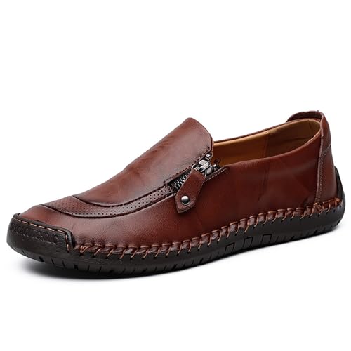 Formelle Herren-Loafer mit Quaste, elegante Abendschuhe, bequeme Slip-On-Business-Schuhe for Hochzeit und Büro(Reddish-brown,39 EU) von DAO-UPPSE