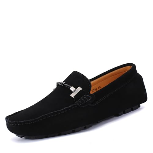 Pennyloafer for Herren, Slipper im klassischen Mokassin-Stil for lässige, halbformelle Kleidung(Schwarz,43 EU) von DAO-UPPSE