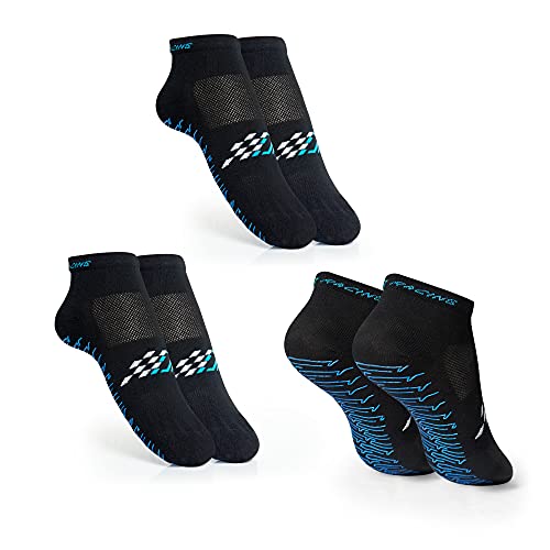 DAPPER RACING | 3er Pack SIMRACING Socken mit Anti-Rutsch-Silikon in der Sohle | Optimaler Halt an Fersen und Fahrpedalen | Atmungsaktives und komfortables Gewebe von DAPPER RACING