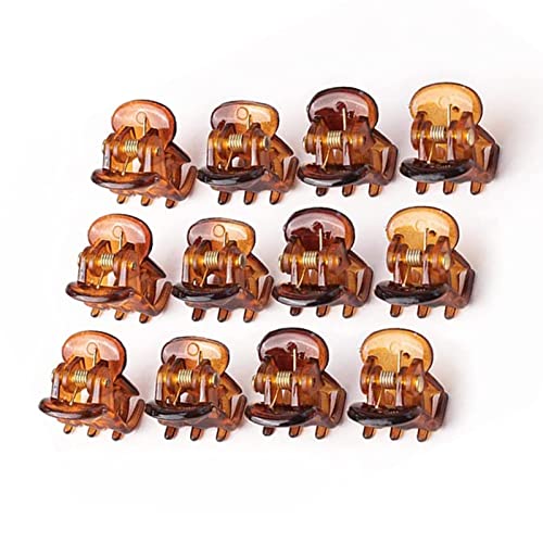 12 Stück Mini Haarklammern aus Kunststoff für Mädchen und Damen von DAQIEPIN