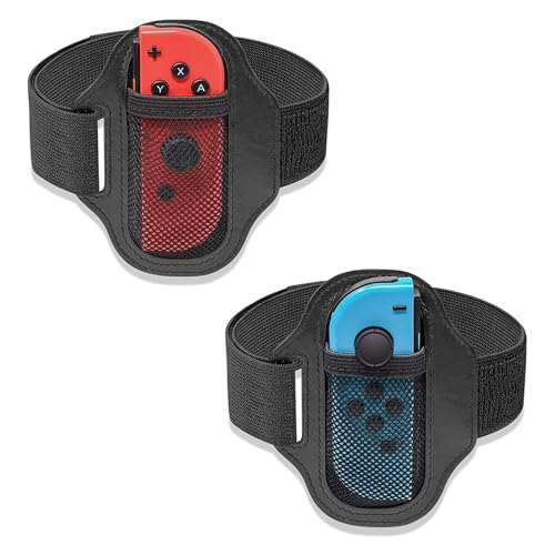 2 Stück Beingurte kompatibel mit Nintendo Switch Sports Soccer/Ring Fit Adventure,Verstellbare Beingurt Kompatibel mit Switch OLED/Switch, 2 Größen Elastisch Gurte für Erwachsene Kinder von DAQIEPIN