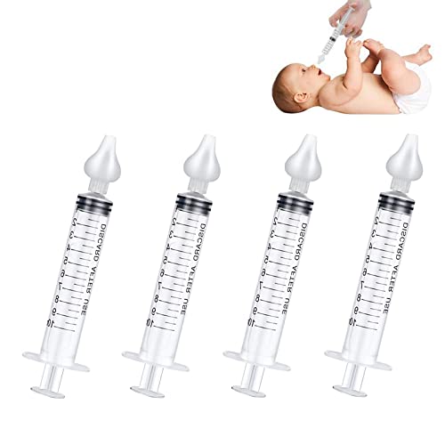 4 Stück Nasenspülung Baby Spritze Nasendusche Kinder 10 Ml Professionelle Nasenspülung Nasenwaschreiniger Wiederverwendbar Nasenspüler Sicher Komfortabel von DAQIEPIN