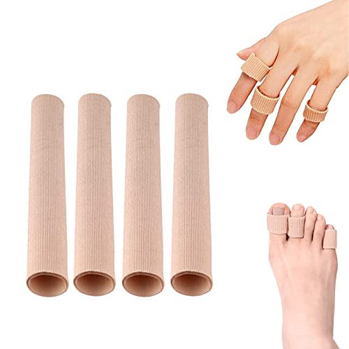 4 Stück Schneidbar Silikon Zehenschutz Toe Cushion Tube Schlauchbandage Soft Gel Fingerschutz Zehenkappen Pad für Corns Remover, Callus Kissen, Bunion Behandlung, Schwielen, 2 Größen von DAQIEPIN