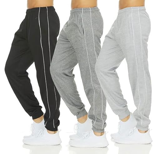 DARESAY Herren Tech Fleece Jogginghose Dry Fit Performance Sweatpants [3er-Pack] - - 3X-Groß von DARESAY