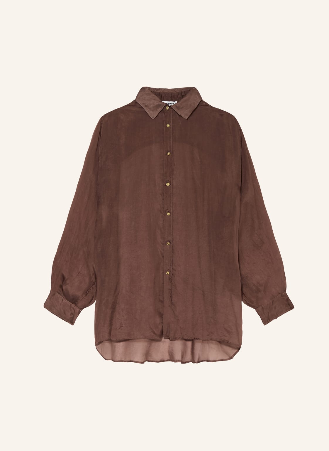 Darkpark Hemdbluse Keanu Aus Seide braun von DARKPARK