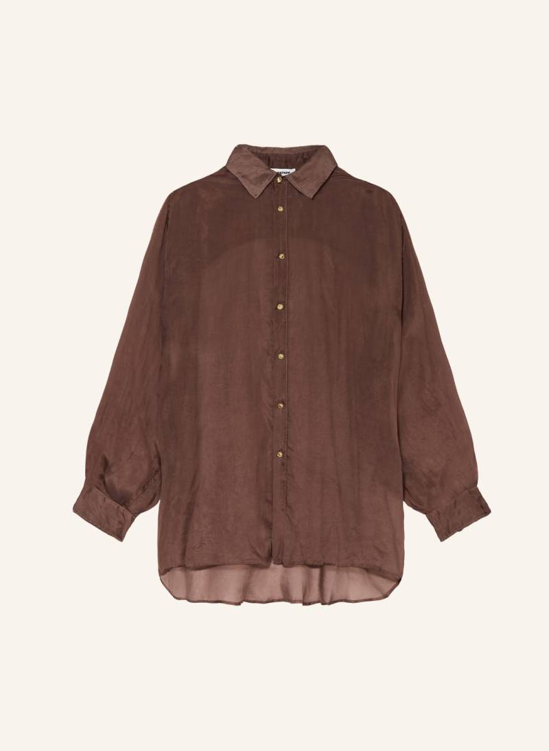 Darkpark Hemdbluse Keanu Aus Seide braun von DARKPARK