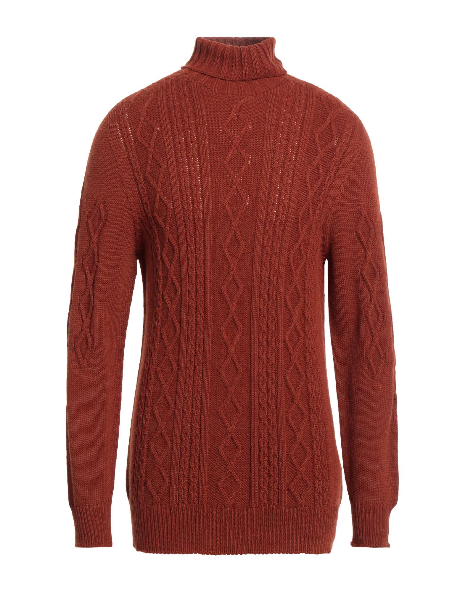 DARWIN Rollkragenpullover Herren Rostrot von DARWIN