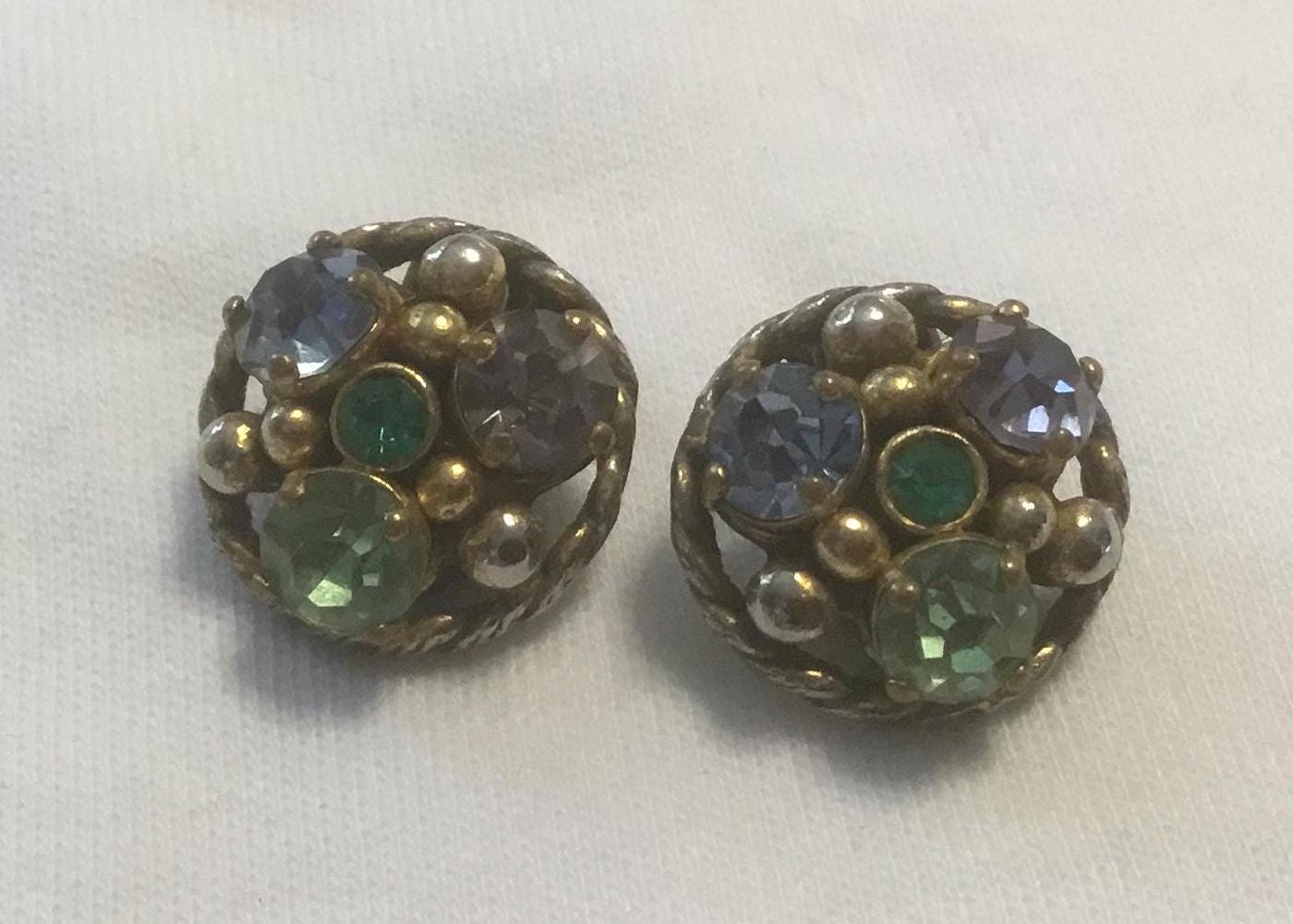 Bunte Ohrringe Strass Clip Zum Aufhängen von DASAJUHAMA