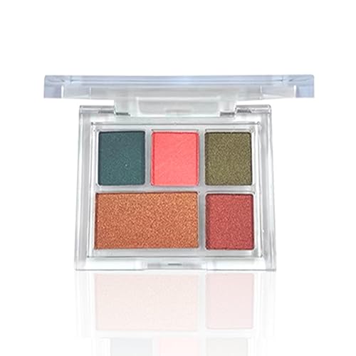 5 Farben Lidschatten Palette, Perlglanz-Lidschatten Schimmer Lidschatten Makeup Palette, Hochpigmentiertes Puder Langanhaltendes Übertriebenes und Kühnes Augen Makeup (2#) von DASAWADA