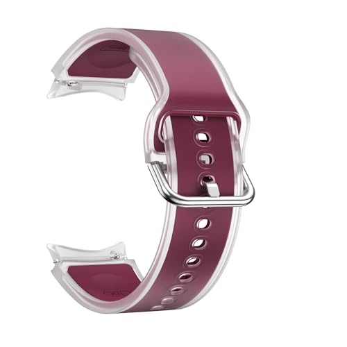 DASEB 20mm Sommerband für Samsung Galaxy Watch 7 FE 40mm Watch 6 Classic 47mm Strap Wandern Damen Herren Zubehör Uhrenarmbänder(Transparent WR,Watch FE) von DASEB
