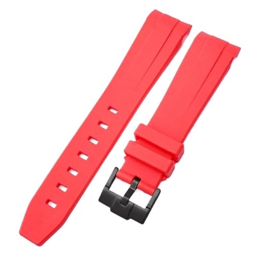 DASEB Camouflage-Armband für Omega für Swatch MoonSwatch, gebogenes Ende, Silikon-Gummi-Armband, Herren- und Damen-Sportuhrenarmband, Zubehör, 20 mm(Red02) von DASEB