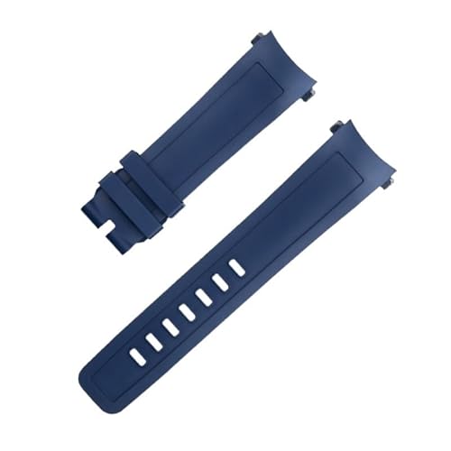 DASEB Für IWC-Armband Aquatimer Family Fluorkautschuk-Uhrenarmbänder, gebogenes Ende, 22 mm Schnellverschluss-Uhrenarmband(Blue no Buckle 2) von DASEB