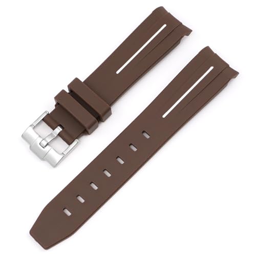 DASEB Für Moonswatch Uhr gebogenes lückenloses Kautschukarmband für Omega Swatch Joint Planet Series Moon Mercury gebogenes Kautschukarmband Männer Frauen 20 mm Uhrenarmbänder(L) von DASEB