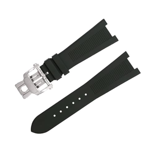 DASEB Für Nautilus Armband 5711/5712 Original Interface Armband 25-12 MM Für Patek Philippe FKM Fluorkautschuk Uhrenarmbänder Zubehör Strap(Green3) von DASEB