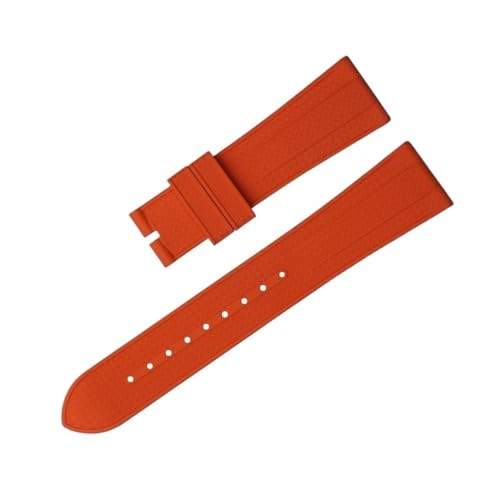 DASEB Für TUDOR Armband M79360.M79363, Edelstahl-Faltschließe, Black Bay 1958 GMT, 41 mm Zifferblatt, 22 mm flaches Ende, weiche Fluorkautschuk-Uhrenarmbänder(Red) von DASEB