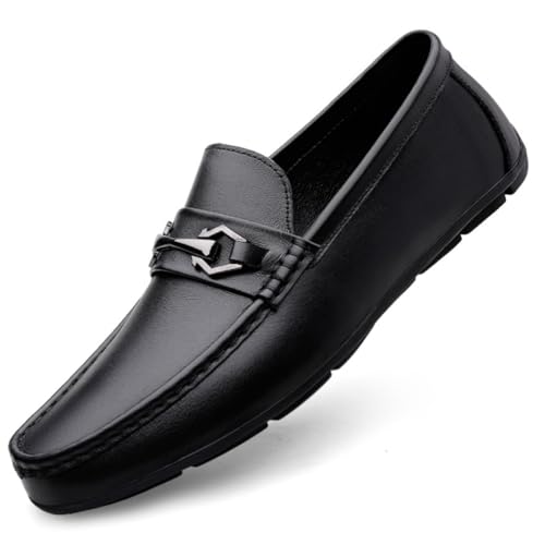 DASHANGYAN Elegante Herrenschuhe Bequeme Lederfahrschuhe Weiche Modeschuhe Handgefertigte Schuhe von DASHANGYAN