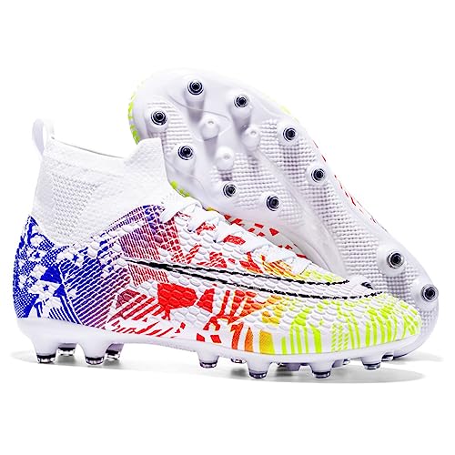 DASHANGYAN Fußballschuhe Herren Fußballschuhe für Jungen Jugend Fußball Schuhe Fußball Stiefel Atmungsaktive Rasen High Top Spikes Fußball Außenschuhe Professionelle sportliche Kicks von DASHANGYAN