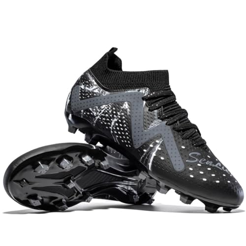 DASHANGYAN Unisex Fußballschuhe TF Indoor/Künstlicher Rasen - Mittlere Sohle mit Schnürung Fußballstiefel mit Leicht atmungsaktivem Mesh von DASHANGYAN