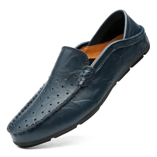Herren Wildleder Penny Loafers Bequeme Fahrschuhe Mode Casual Flache Schuhe von DASHANGYAN