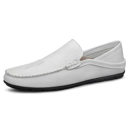 Herren Wildleder Penny Loafers Bequeme Fahrschuhe Mode Casual Flache Schuhe von DASHANGYAN