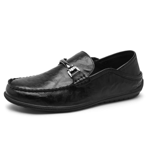 Herren Wildleder Penny Loafers Bequeme Fahrschuhe Mode Casual Flache Schuhe von DASHANGYAN