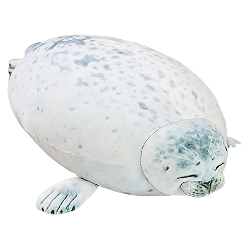 Robbe Kuscheltier, Plüschtier Umarmungskissen - Niedliche Robben-Plüsch-Plüschtiere, Chubby Blob Seal Kissen Ozean Tier Plüschtier,Geburtstag Festival Geschenke,30cm von DASHIELL