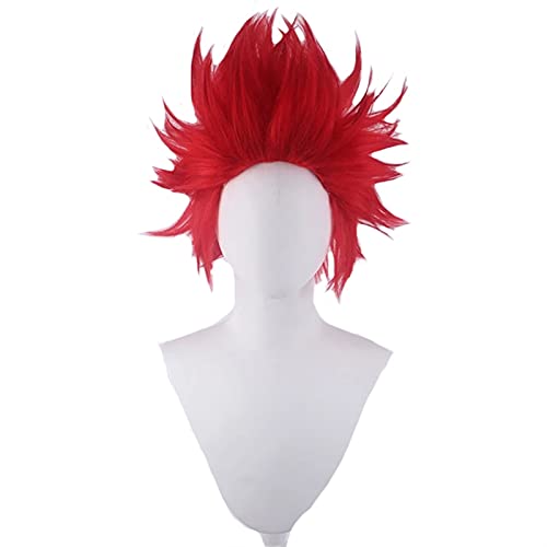 Meine Boku no Hero Academia Eijirou Kirishima Eijiro Kurze rote hitzebeständige Cosplay-Kostümperücke + Perückenkappe von DASHUAIGE