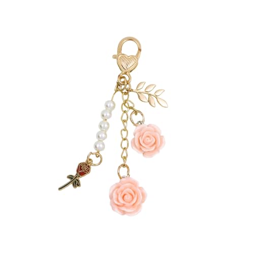 DATOA Rosen-Schlüsselanhänger, Kamelie, Blumenanhänger, Kette, Schlüsselanhänger für Damen, Rosa DATOA Rosen-Schlüsselanhänger, Kamelie, Blumenanhänger, Kette, Schlüsselanhänger für Damen, Rosa von DATOA