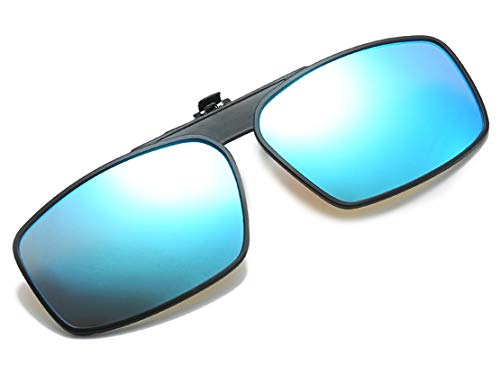 DAUCO Aufstecker Sonnenbrille Clip für Brillenträger Überzieh-Sonnenbrille mit Brillen-Etui für Herren und Damen von DAUCO