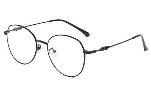 DAUCO Blaulichtfilter Brille Rund Computerbrille mit Blaulichtfilter ohne Sehstärke Anti-Blaulicht Gläser Brille PC Gaming Bluelight Filter Blue Light Blocking Glasses von DAUCO