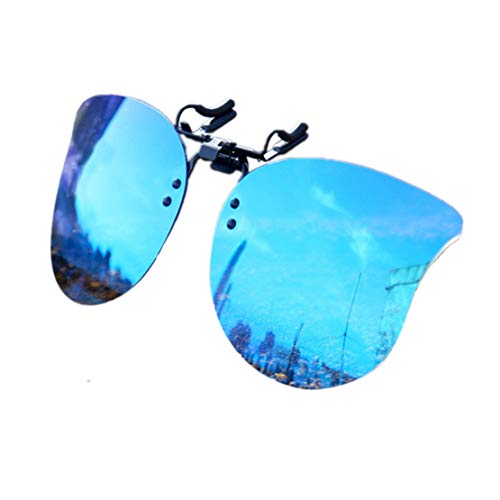 DAUCO Sonnenbrille Aufsatz Clip Brille Polarisierte Sonnenbrille mit Clip Blendschutz Flip up Sonnenbrille gegen Licht für Frauen und Männer von DAUCO