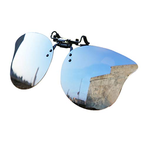 DAUCO Sonnenbrille Aufsatz Clip Brille Polarisierte Sonnenbrille mit Clip Blendschutz Flip up Sonnenbrille gegen Licht für Frauen und Männer von DAUCO