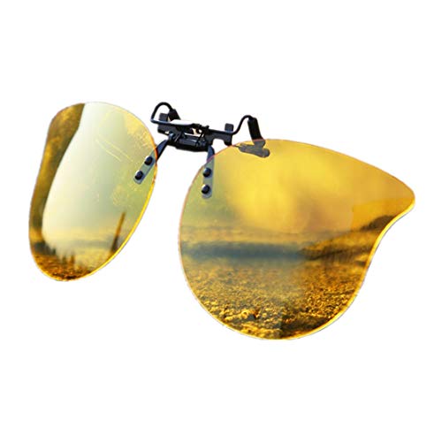 DAUCO Sonnenbrille Aufsatz Clip Brille Polarisierte Sonnenbrille mit Clip Blendschutz Flip up Sonnenbrille gegen Licht für Frauen und Männer von DAUCO