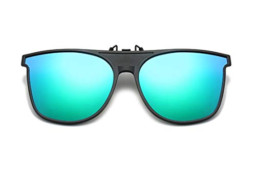 DAUCO Sonnenbrille Aufsatz Clip Polarisiert Clip auf Sonnenbrille Flip up Gespiegelt Brille Damen Herren von DAUCO