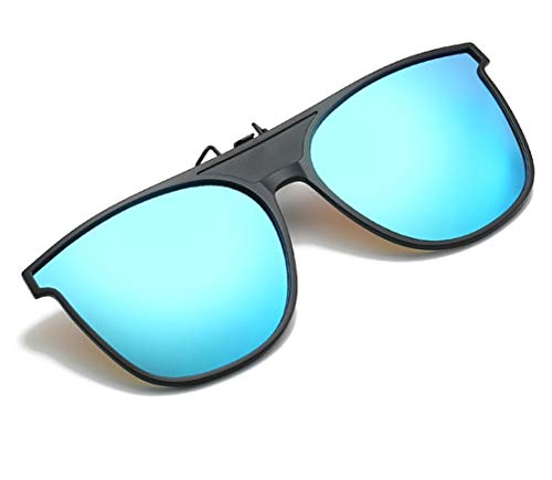 DAUCO Sonnenbrille Aufsatz Clip Polarisiert Clip auf Sonnenbrille Flip up Gespiegelt Brille Damen Herren von DAUCO