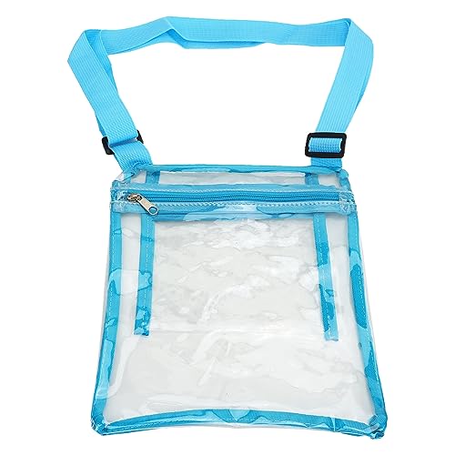 DAUZ Transparente Tasche, wasserdichte, Verstellbare, Tragbare, Durchsichtige PVC-Tasche für Musikfestivals Am Strand (Blau) von DAUZ
