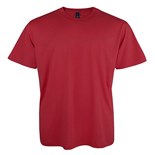 DAVE´S Basic T-Shirt rot große Größen, Größe:XXL von DAVE´S
