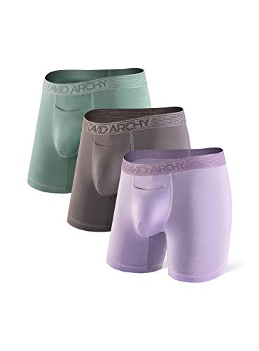 DAVID ARCHY Herren Ultra Soft Mesh Sportunterwäsche-Schnell trocknende atmungsaktive Boxershorts (3er Pack) von DAVID ARCHY