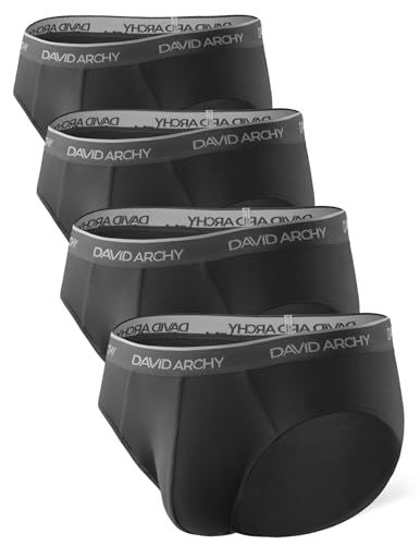 DAVID ARCHY 4er Pack Herren Slip Männer Slips Stretcken Unterwäsche Weich Ohne Etikett,aus Bambus von DAVID ARCHY