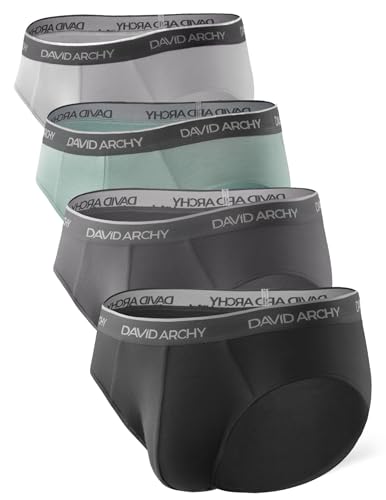 DAVID ARCHY 4er Pack Herren Slip Männer Slips Stretcken Unterwäsche Weich Ohne Etikett,aus Bambus von DAVID ARCHY