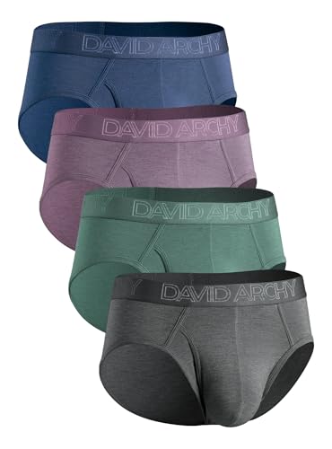 DAVID ARCHY 4er Pack Herren Slip Männer Slips Stretcken Unterwäsche Weich Ohne Etikett,aus Bambus von DAVID ARCHY