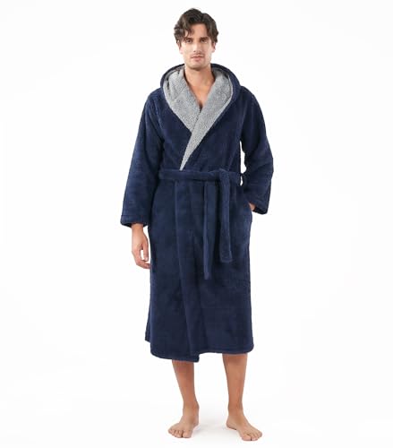 DAVID ARCHY Bademäntel für Herren, Ultra Soft Warm Collar Langer Hausmantel, Morgenmantel, Loungewear und Nachtwäsche DAVID ARCHY Bademäntel für Herren, Ultra Soft Warm Collar Langer Hausmantel, Morgenmantel, Loungewear und Nachtwäsche von DAVID ARCHY