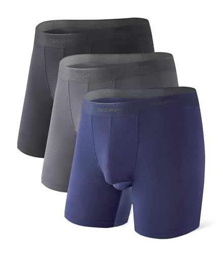 DAVID ARCHY Boxershorts Herren Modal mit Eingriff Separat Beutel Microfaser Unterhosen Funktion Doppeltaschen Unterwäsche 3er Pack DAVID ARCHY Boxershorts Herren Modal mit Eingriff Separat Beutel Microfaser Unterhosen Funktion Doppeltaschen Unterwäsche 3er Pack von DAVID ARCHY