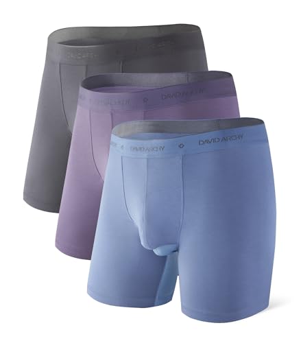 DAVID ARCHY Boxershorts Herren Modal mit Eingriff Separat Beutel Microfaser Unterhosen Funktion Doppeltaschen Unterwäsche 3er Pack DAVID ARCHY Boxershorts Herren Modal mit Eingriff Separat Beutel Microfaser Unterhosen Funktion Doppeltaschen Unterwäsche 3er Pack von DAVID ARCHY