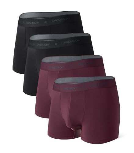 DAVID ARCHY Boxershorts Herren Modal mit Eingriff Separat Beutel Microfaser Unterhosen Funktion Doppeltaschen Unterwäsche 4er Pack DAVID ARCHY Boxershorts Herren Modal mit Eingriff Separat Beutel Microfaser Unterhosen Funktion Doppeltaschen Unterwäsche 4er Pack von DAVID ARCHY