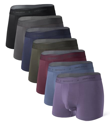DAVID ARCHY Boxershorts Herren Modal mit Eingriff Separat Beutel Microfaser Unterhosen Funktion Doppeltaschen Unterwäsche 7er Pack DAVID ARCHY Boxershorts Herren Modal mit Eingriff Separat Beutel Microfaser Unterhosen Funktion Doppeltaschen Unterwäsche 7er Pack von DAVID ARCHY