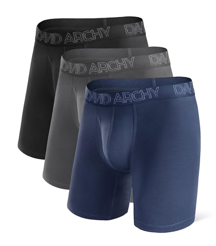 DAVID ARCHY Bambus Boxershorts Herren Unterhosen Männer Boxershorts, Weich, Hautfreundlich und Luftdurchlässig, Unterwäsche Herren von DAVID ARCHY